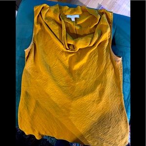 Mustard soft and flowey shell or blouse by banana republic size large